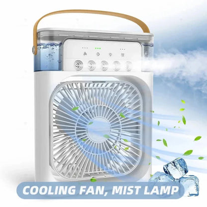 3-in-1 Portable Air Cooler | USB Fan, Humidifier & LED Light